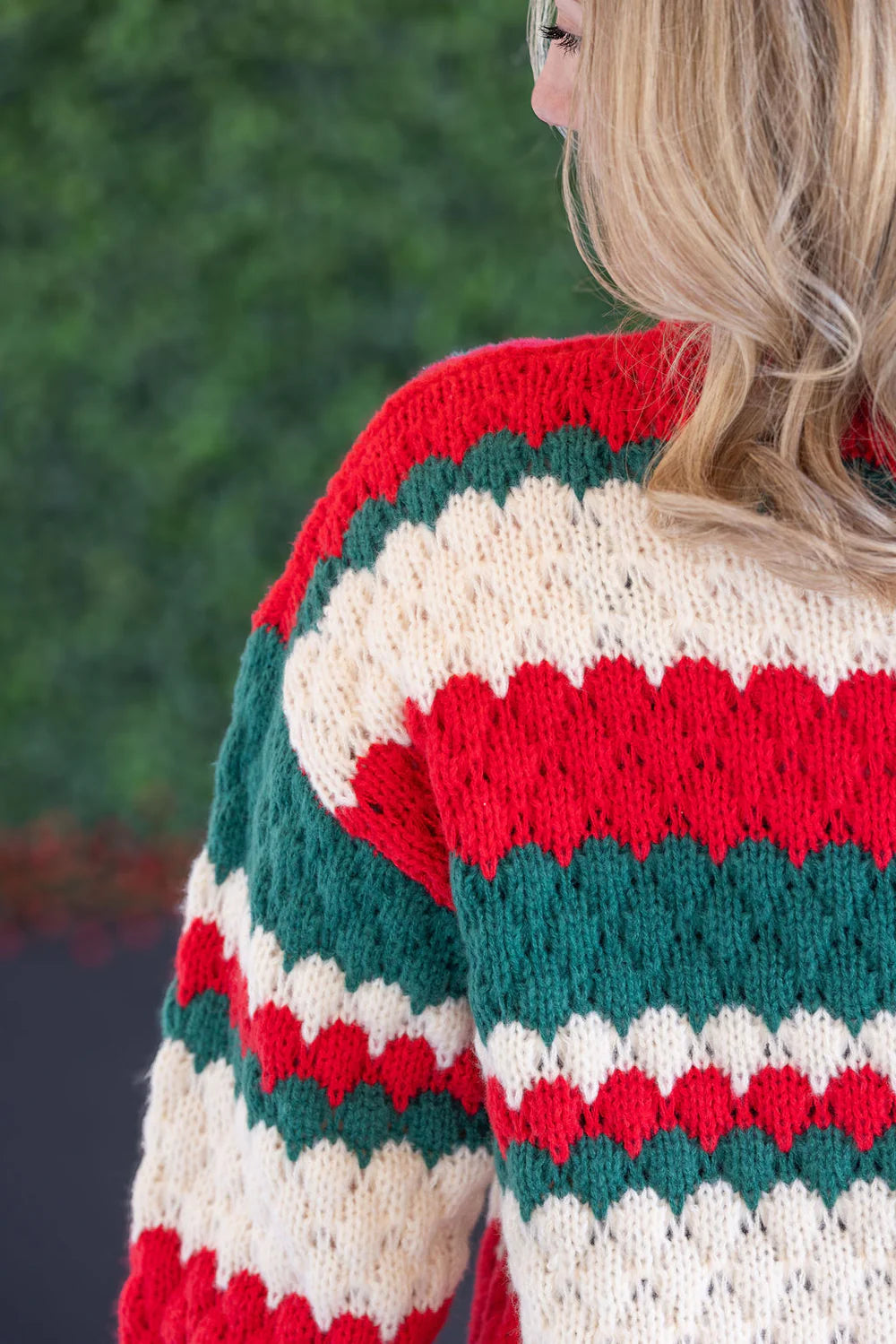 Christmas Stripes Knit Sweater - almost gone!