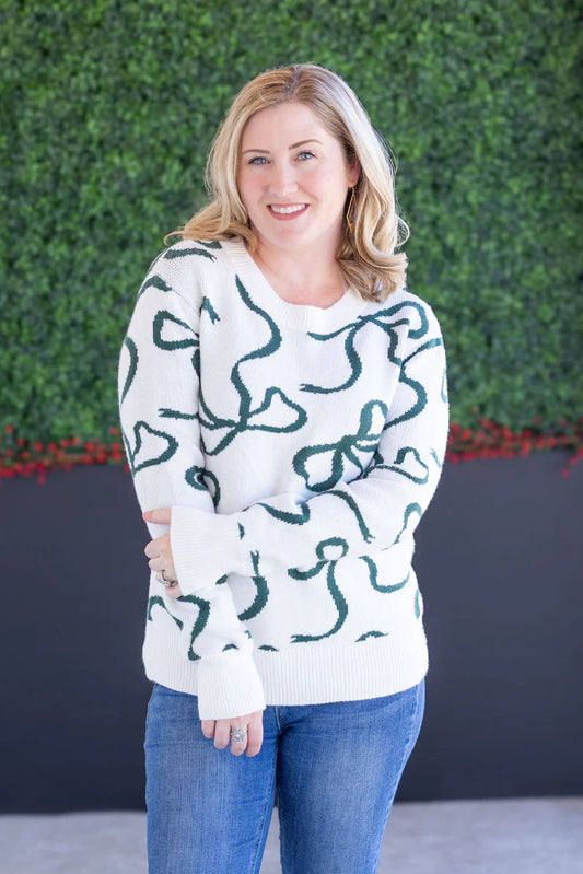Ribbons Knit Sweater