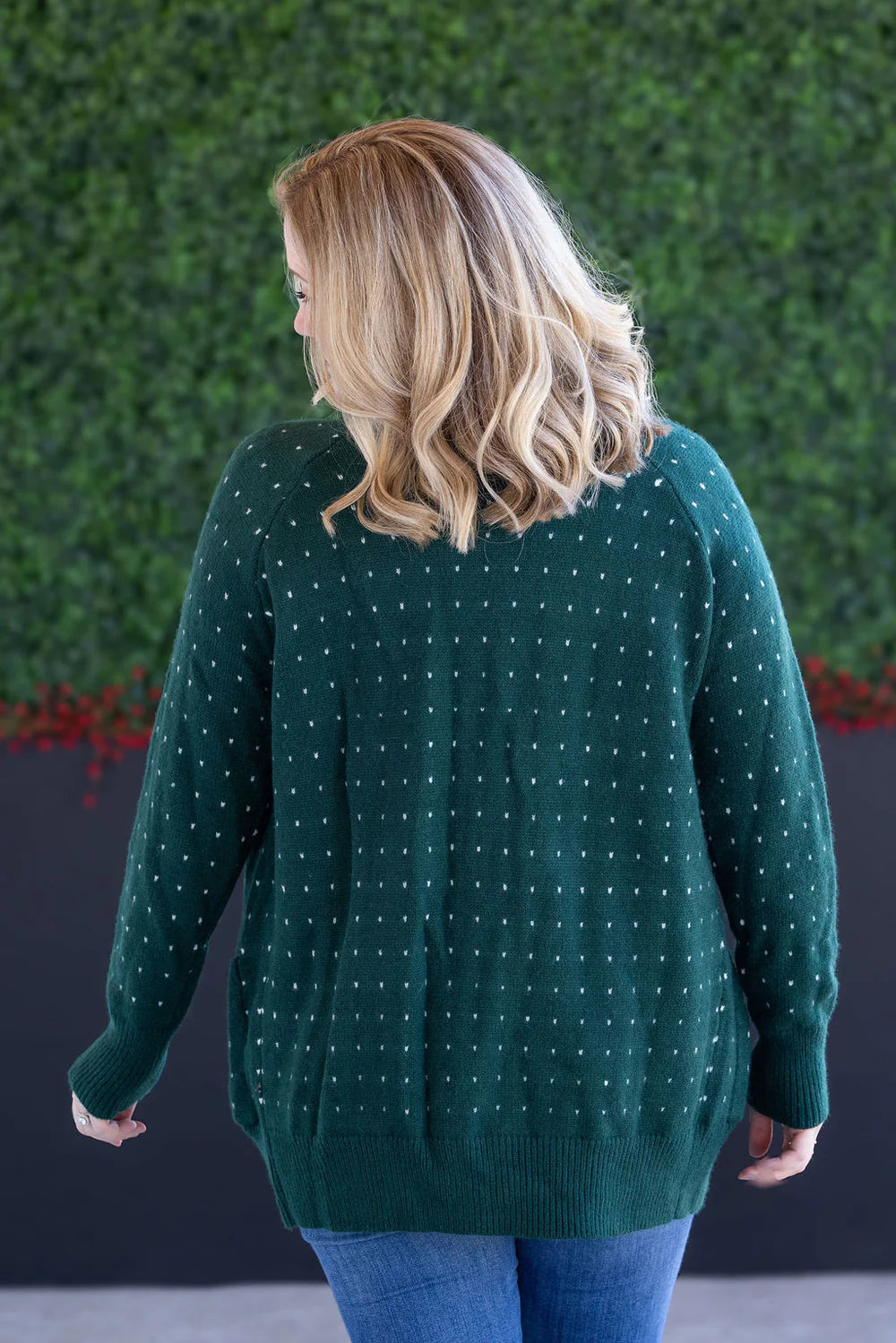 Forest Green Cardigan Sweater