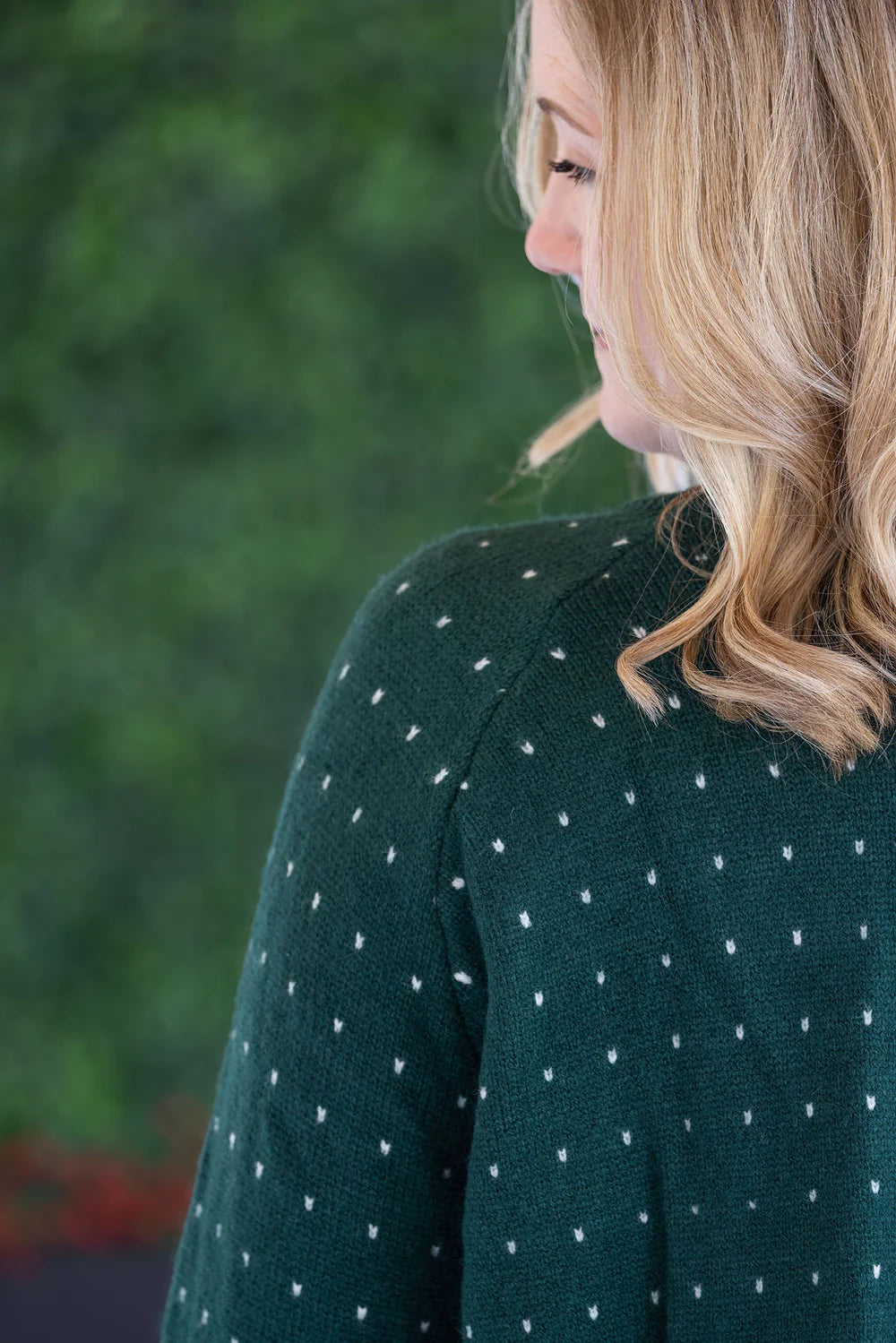 Forest Green Cardigan Sweater