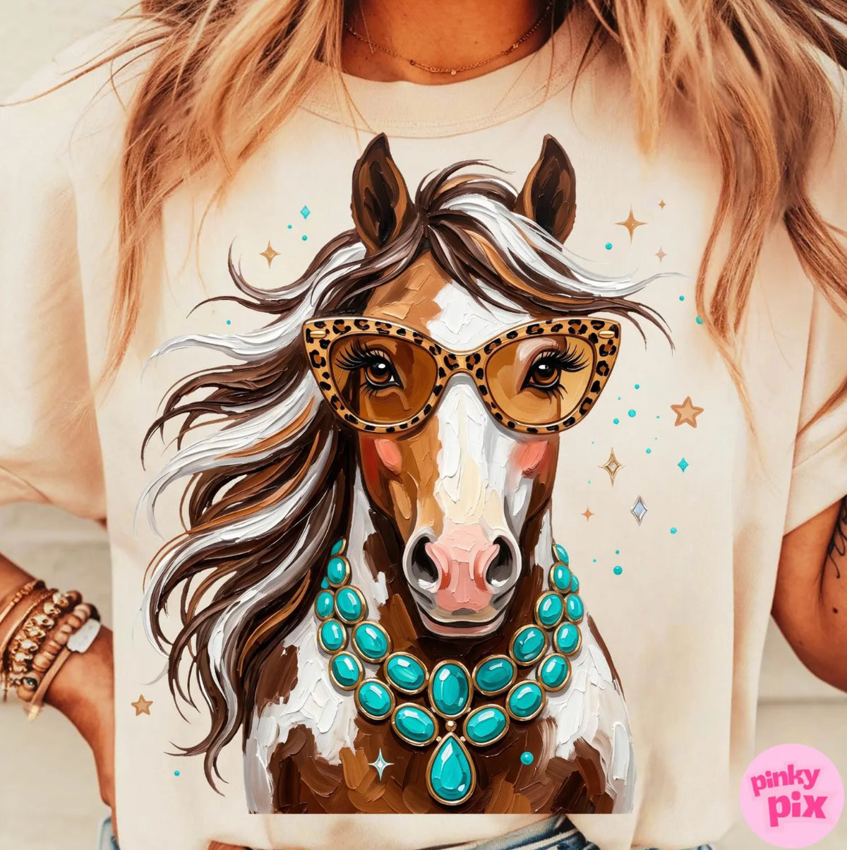 Glam Horse Design Graphic Tee or Sweatshirt