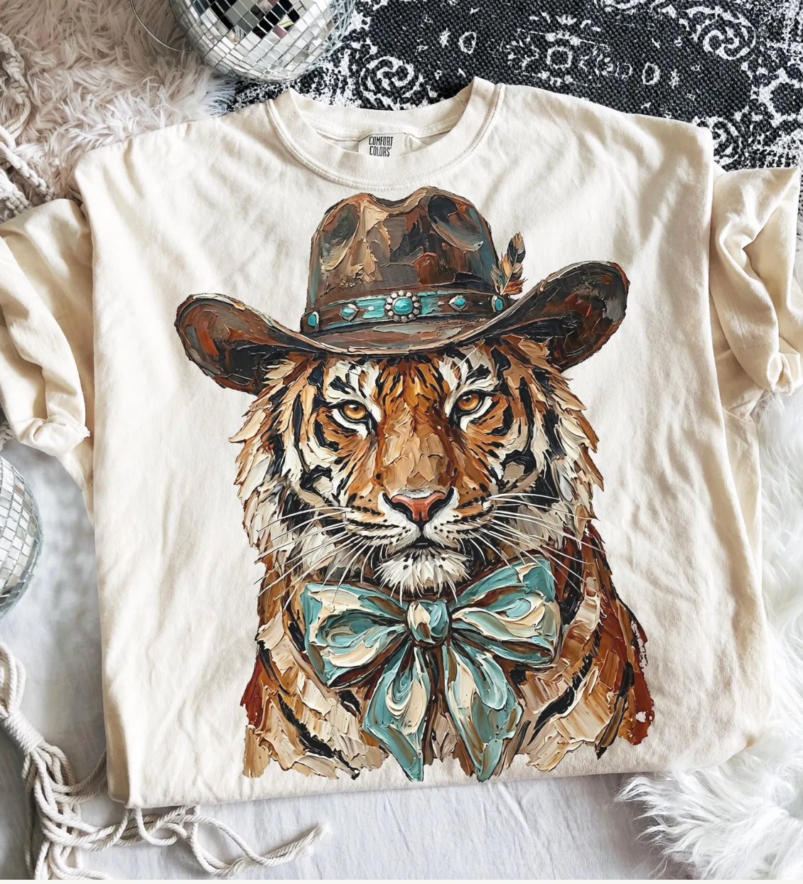 Boujee Western Tiger Design Graphic Tee or Sweatshirt