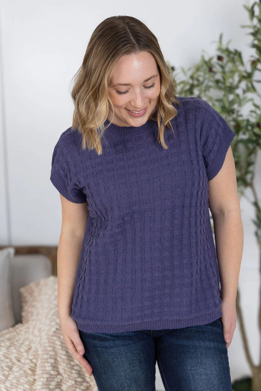 Slate Purple Knitted Top