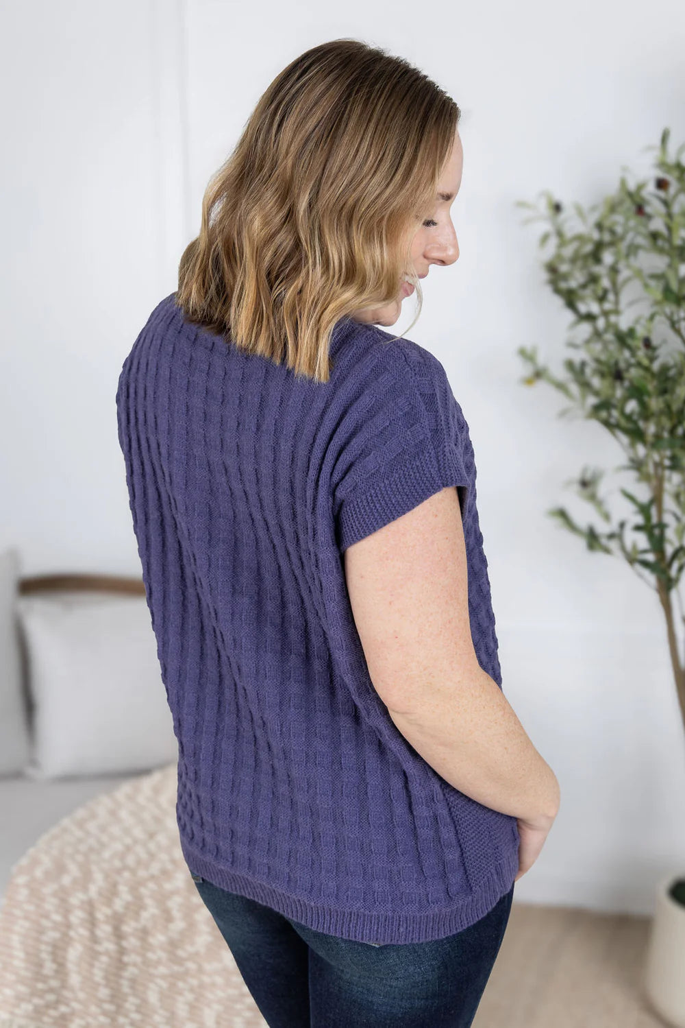 Slate Purple Knitted Top