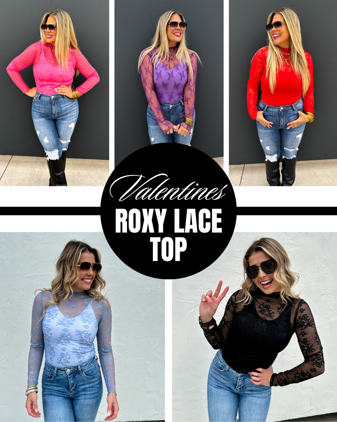 Pre Order: Valentine’s Roxy Lace Top