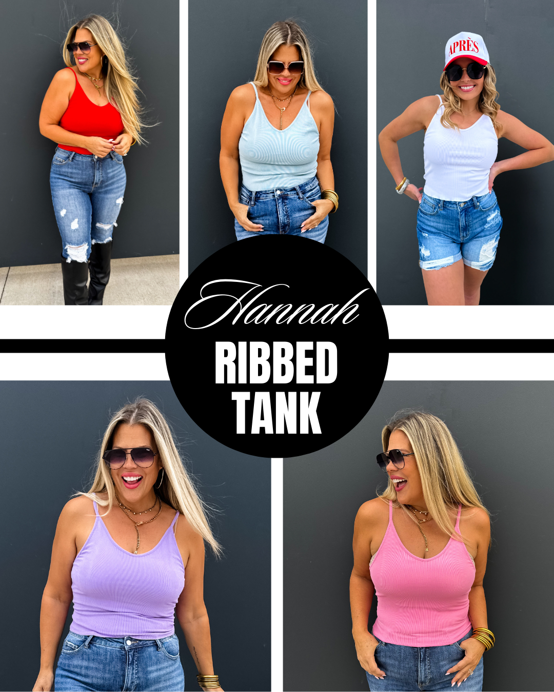 Pre Order: Hannah Ribbed Tank