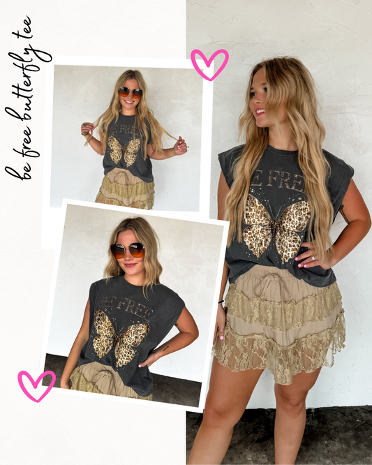 Pre Order: Be Free Butterfly Graphic Tee - *LIMITED amounts left*