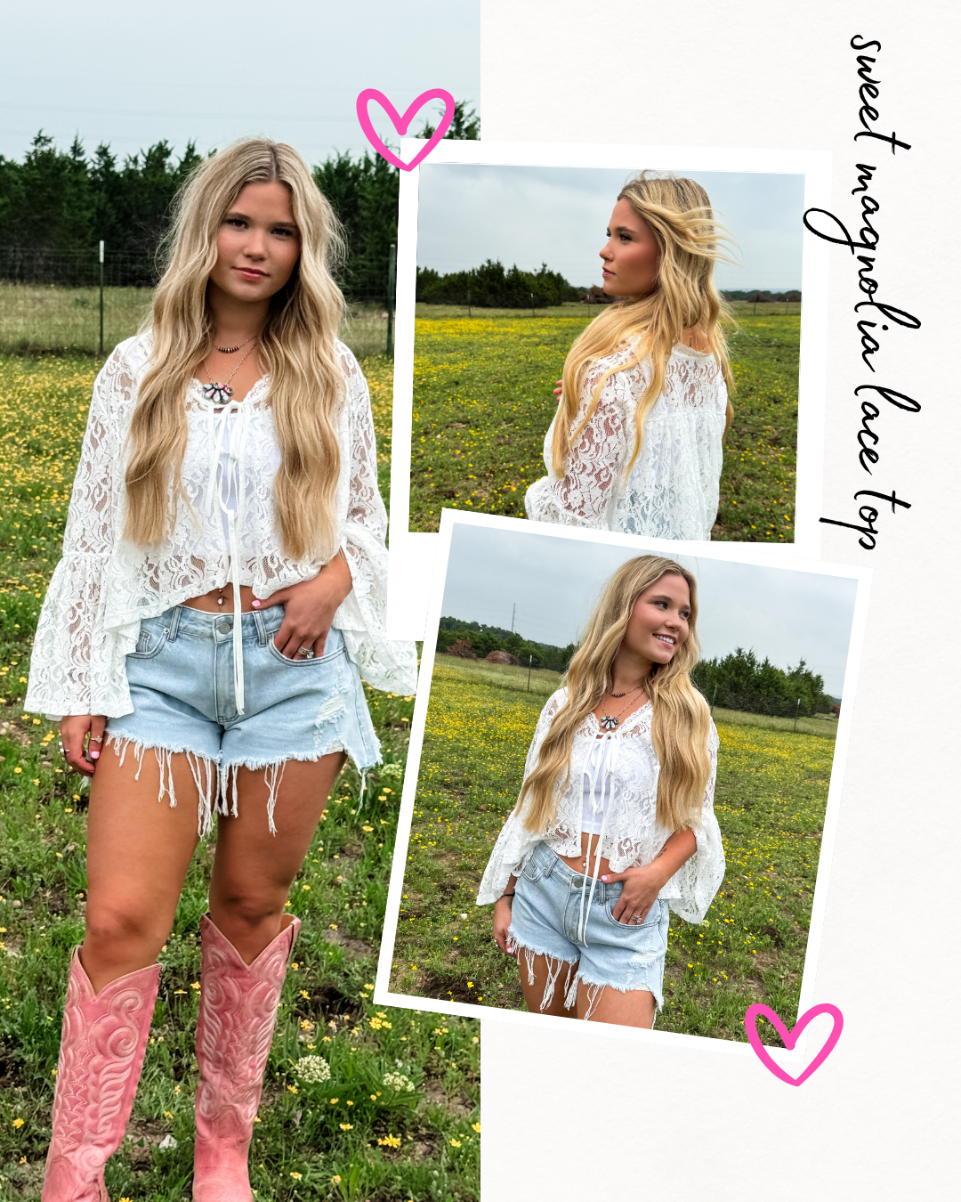 Pre Order: Magnolia Sweet Lace Top