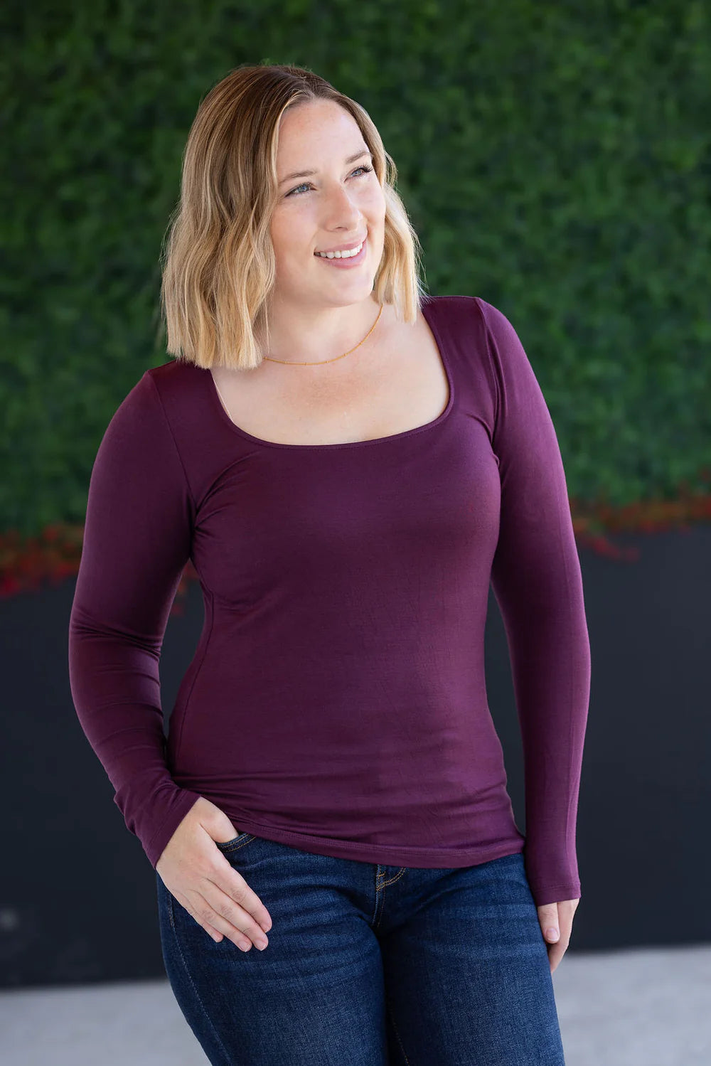 Plum Long Sleeve Top