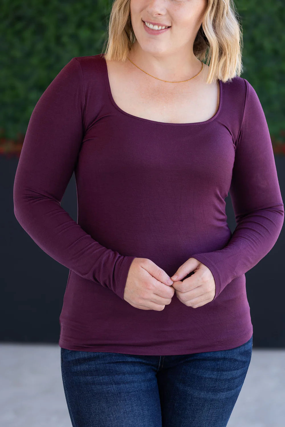 Plum Long Sleeve Top