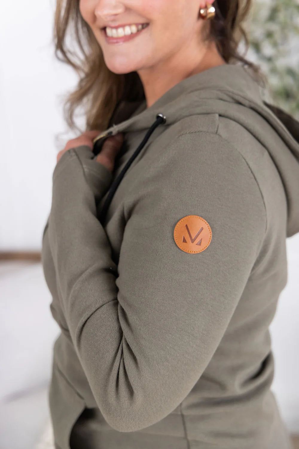 Olive Classic Half Zip Hoodie