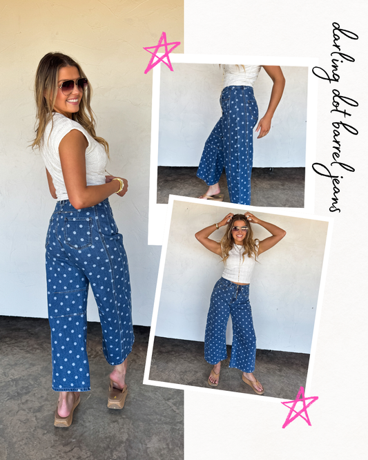 Pre order: Darling Dot Barrel Jeans