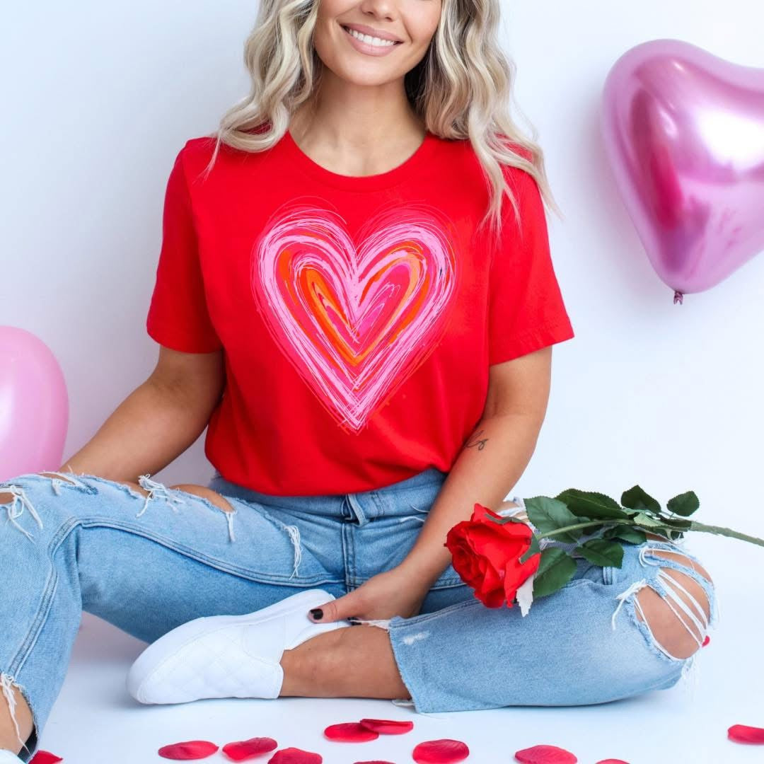 Handwritten Heart Graphic Tee or Sweatshirt