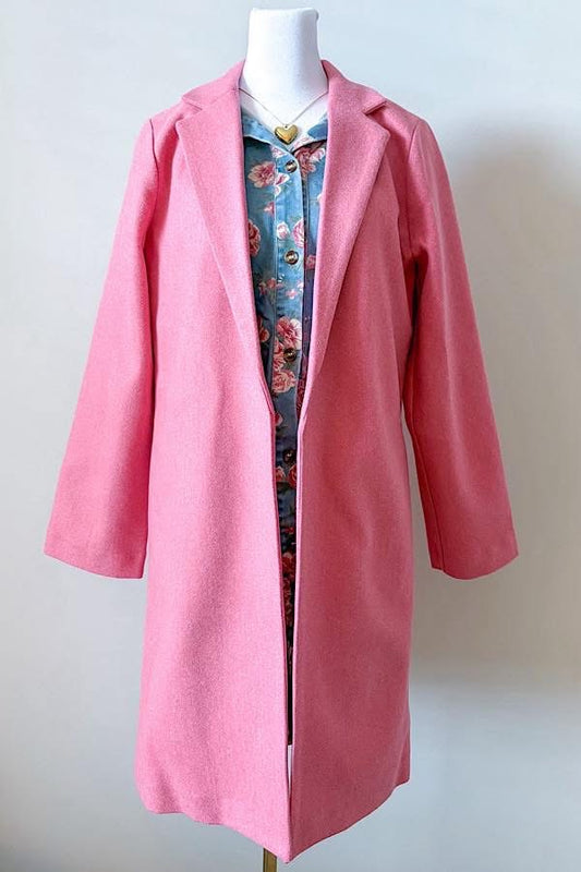 Pink Mid-Length Coat