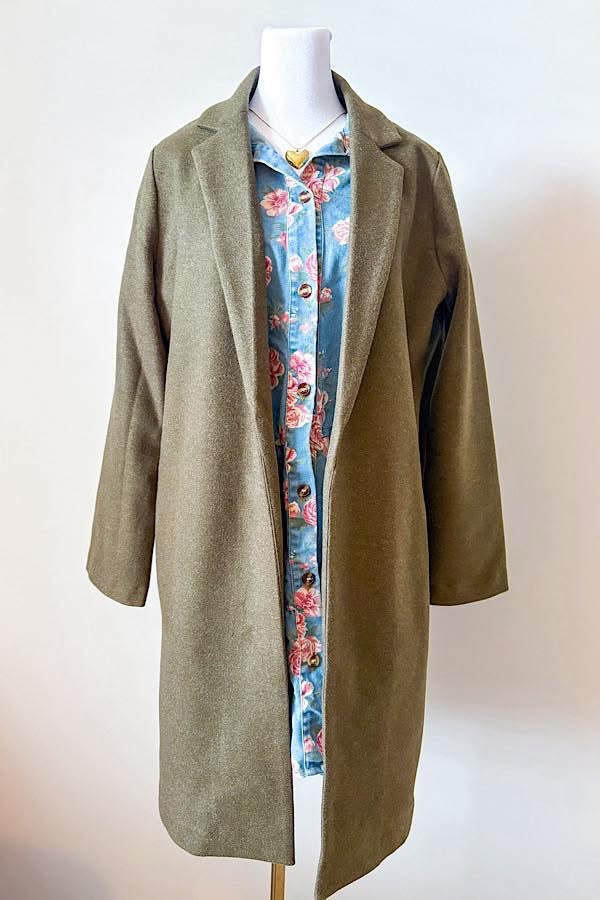 Olive Mid-Length Coat