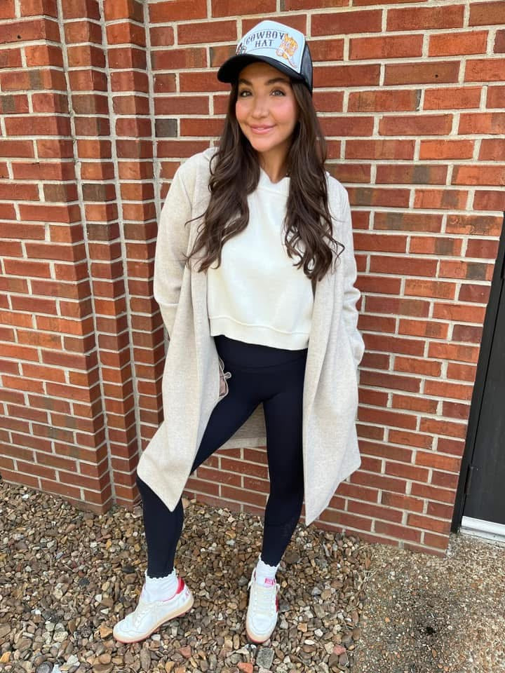 Taupe Mid-Length Coat