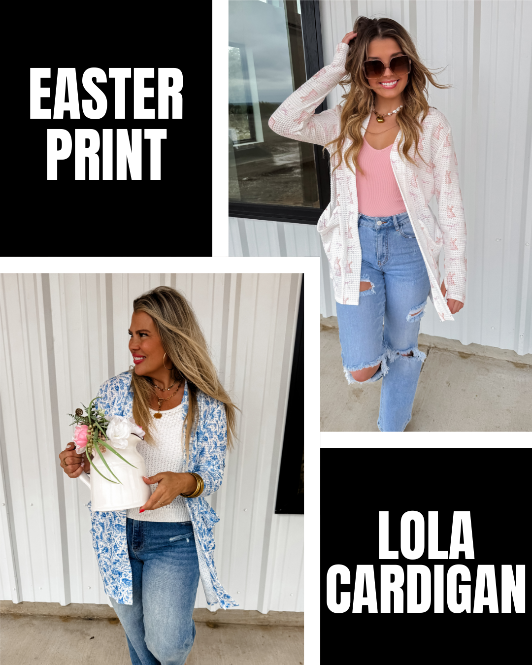 Pre Order: Easter Print Lola Cardigan