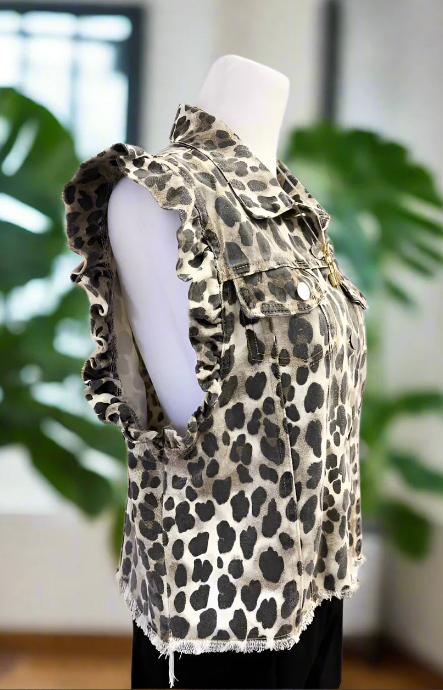 Pre Order: Charlie Cheetah Print Leopard Vest