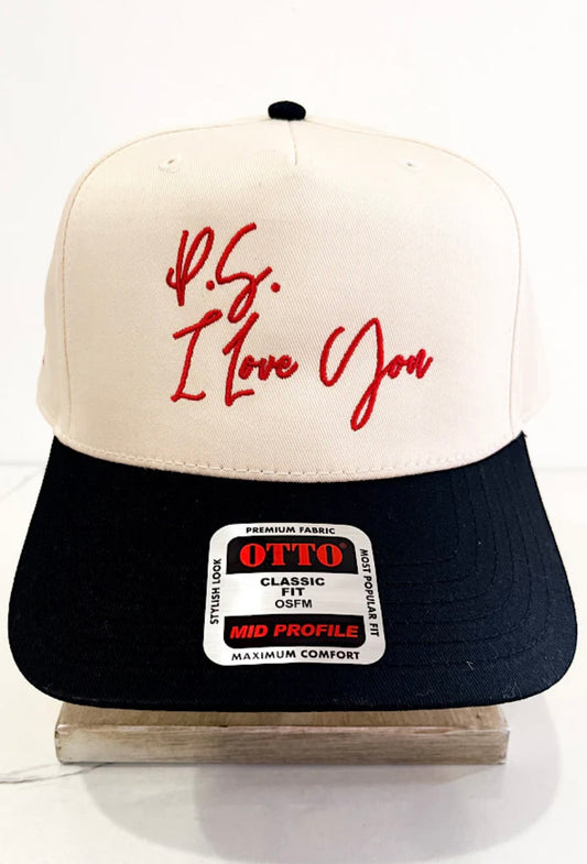 P.S. I Love You Embroidered Hat