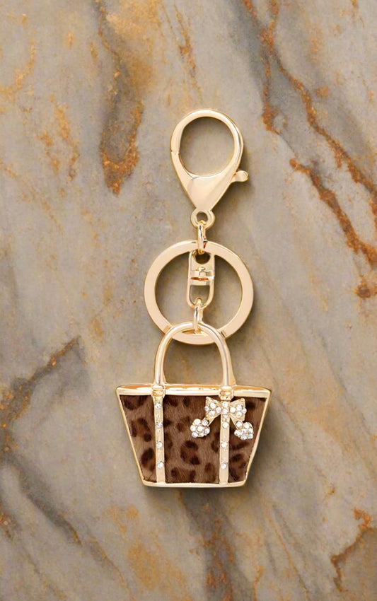 Leopard Handbag Purse Charm