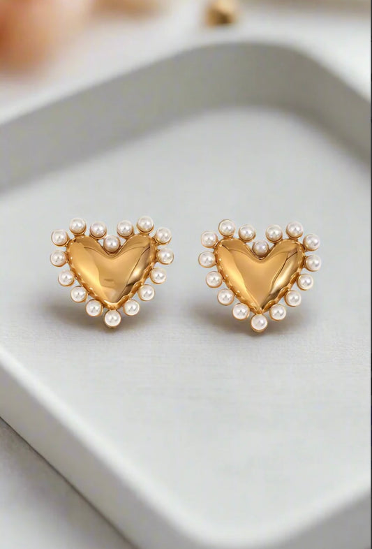 Piper Gold Heart Earrings