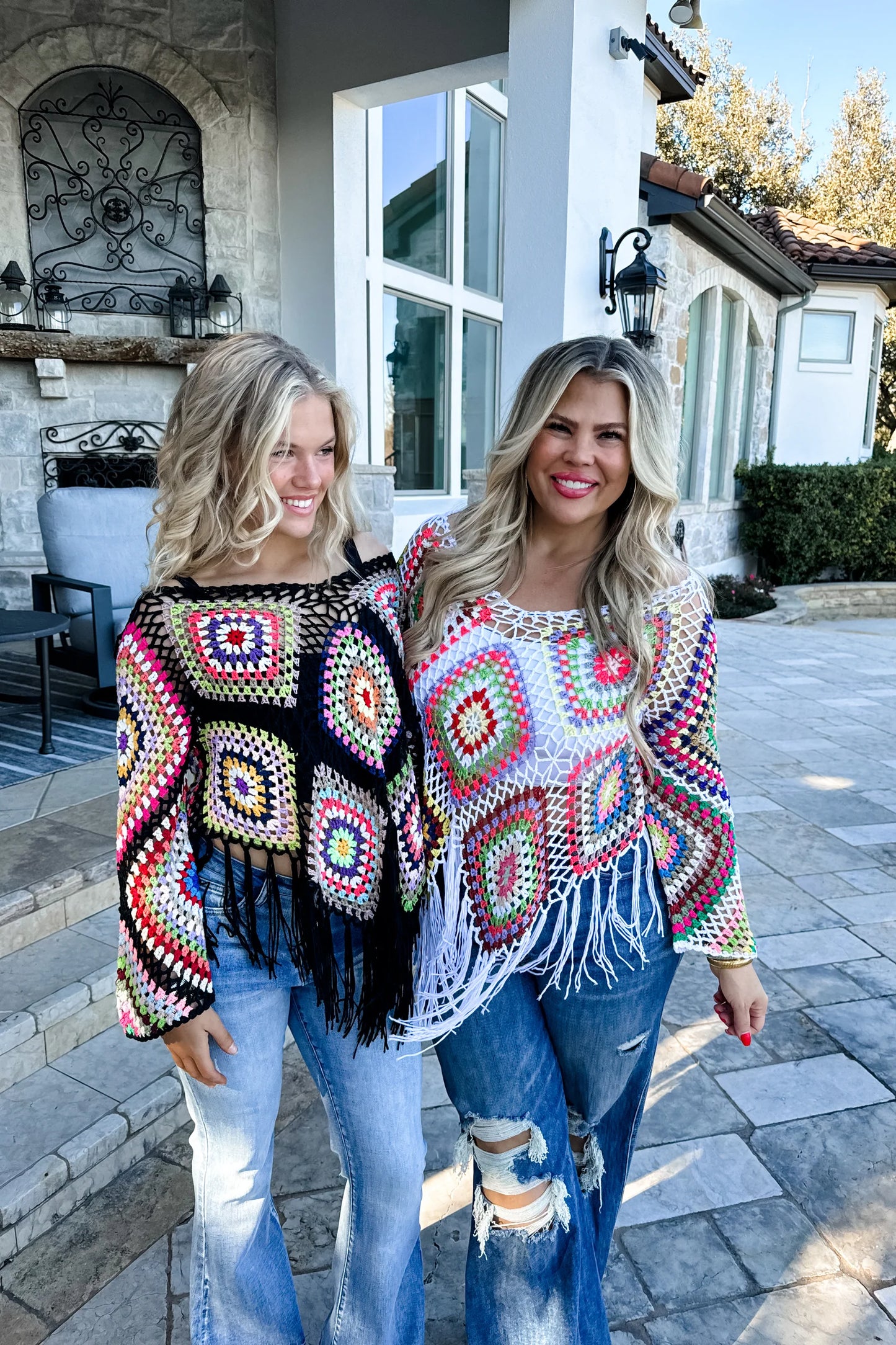 Pre Order: Boho Crochet Knit Tops