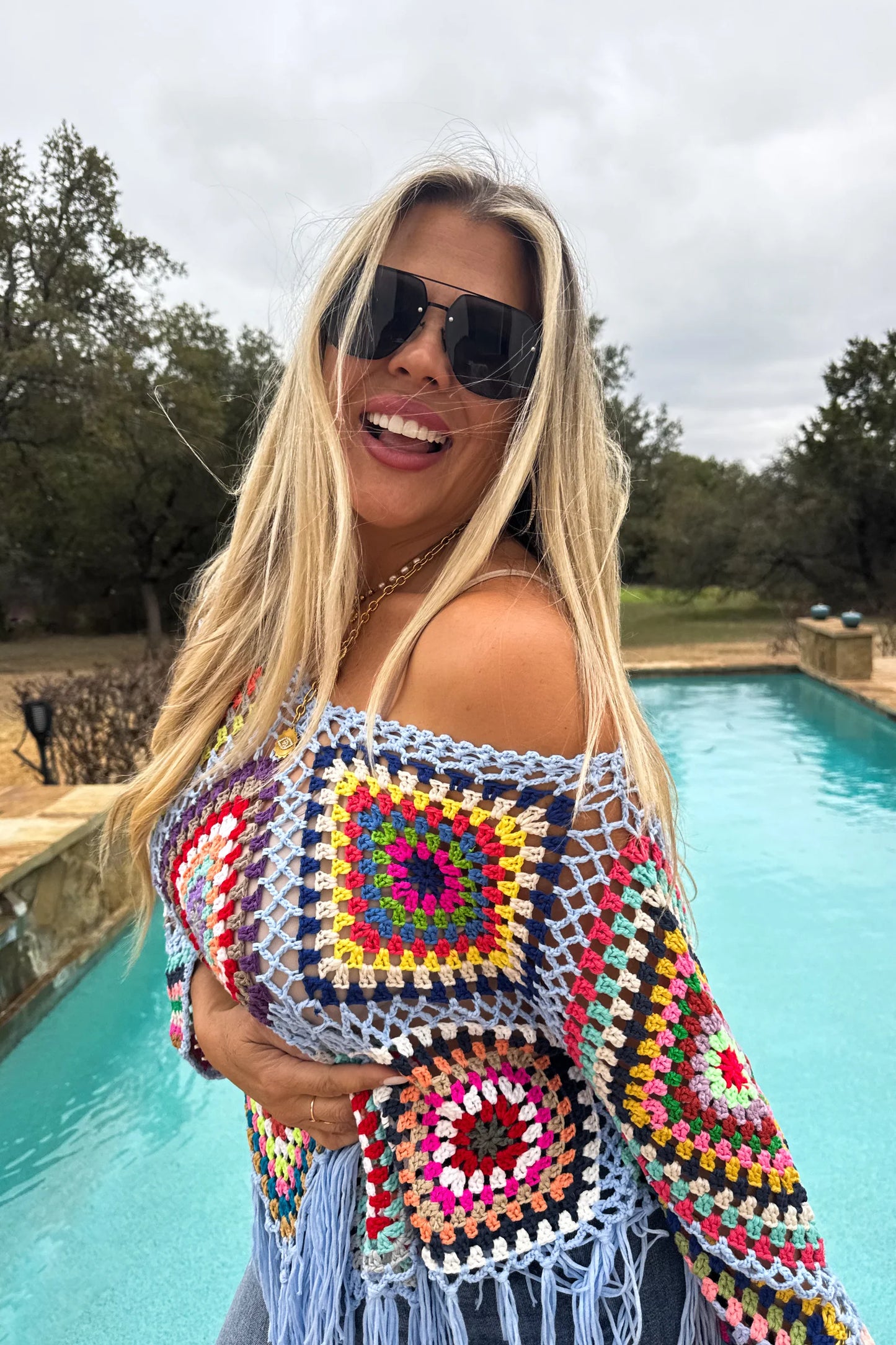 Pre Order: Boho Crochet Knit Tops