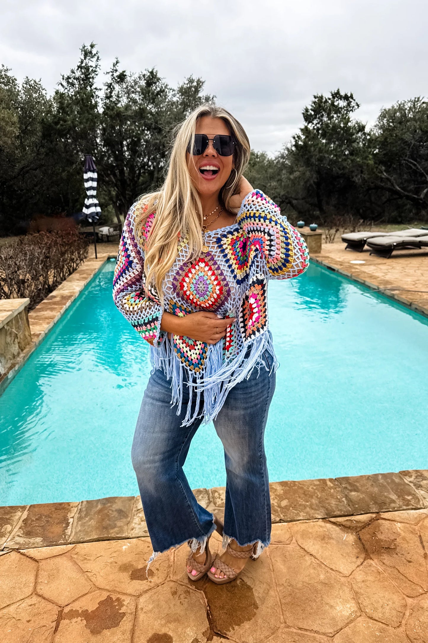 Pre Order: Boho Crochet Knit Tops