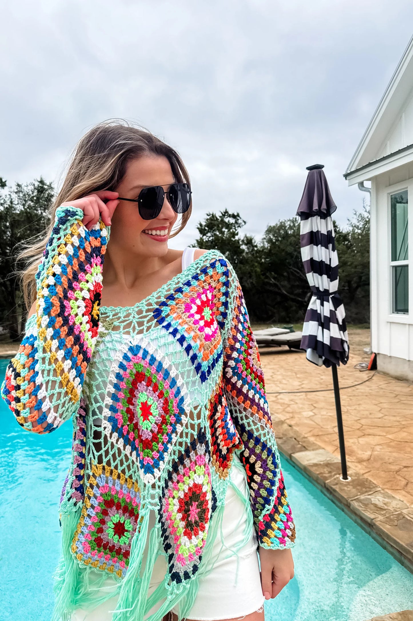 Pre Order: Boho Crochet Knit Tops