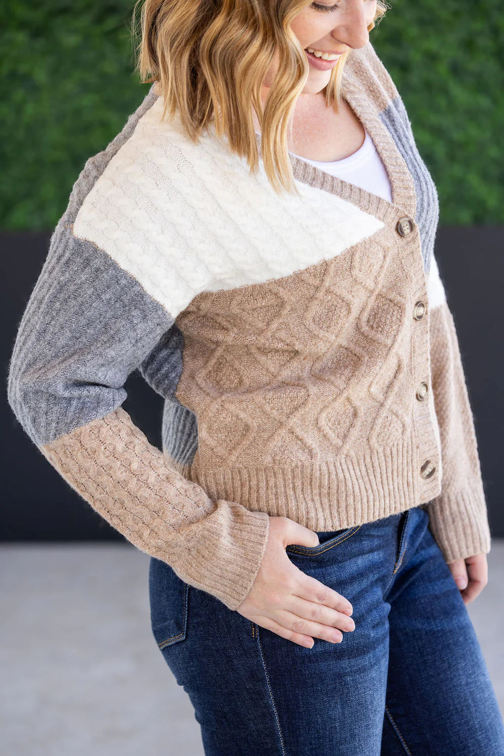 Cozy Color Block Cardigan