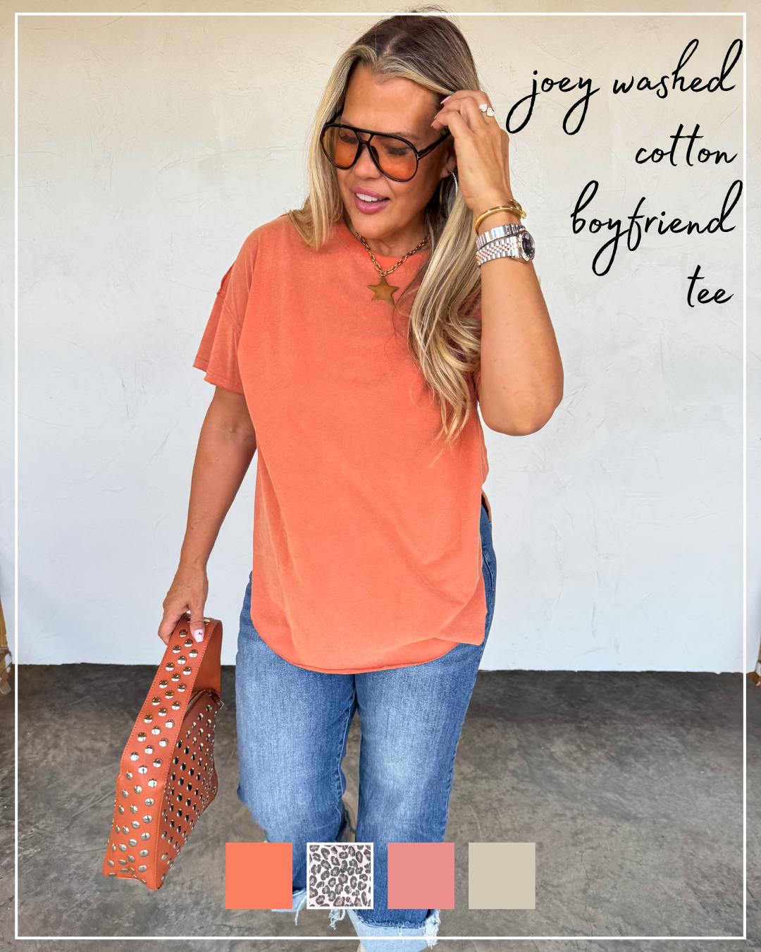 Joey Washed Cotton Boyfriend Tee