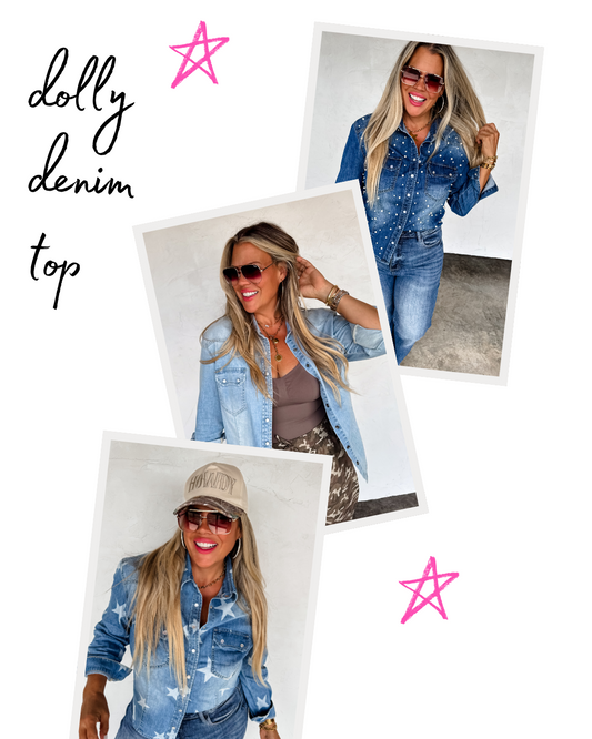 Pre Order: Dolly Denim Top