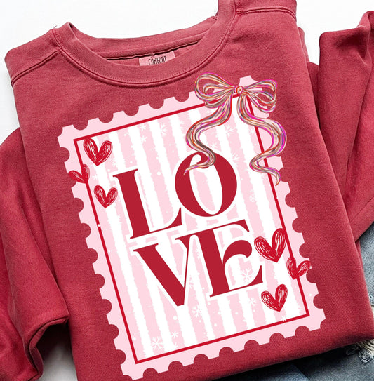 Valentines Love Stamp Design (Heather Red)