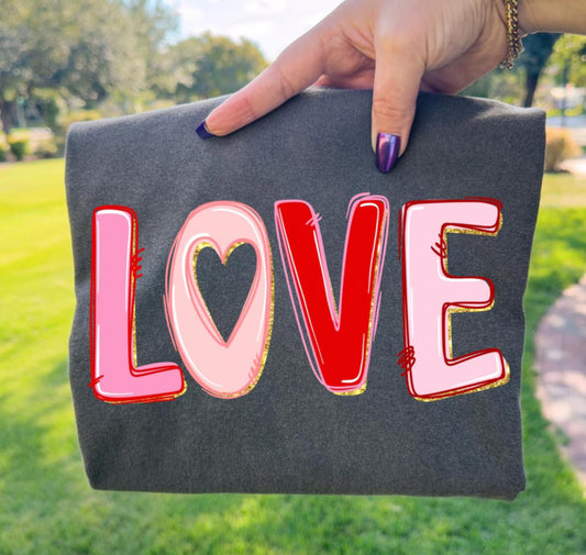 Valentines Lovely Love Design (Charcoal)