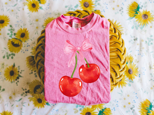 Cherry Bow Graphic Tee