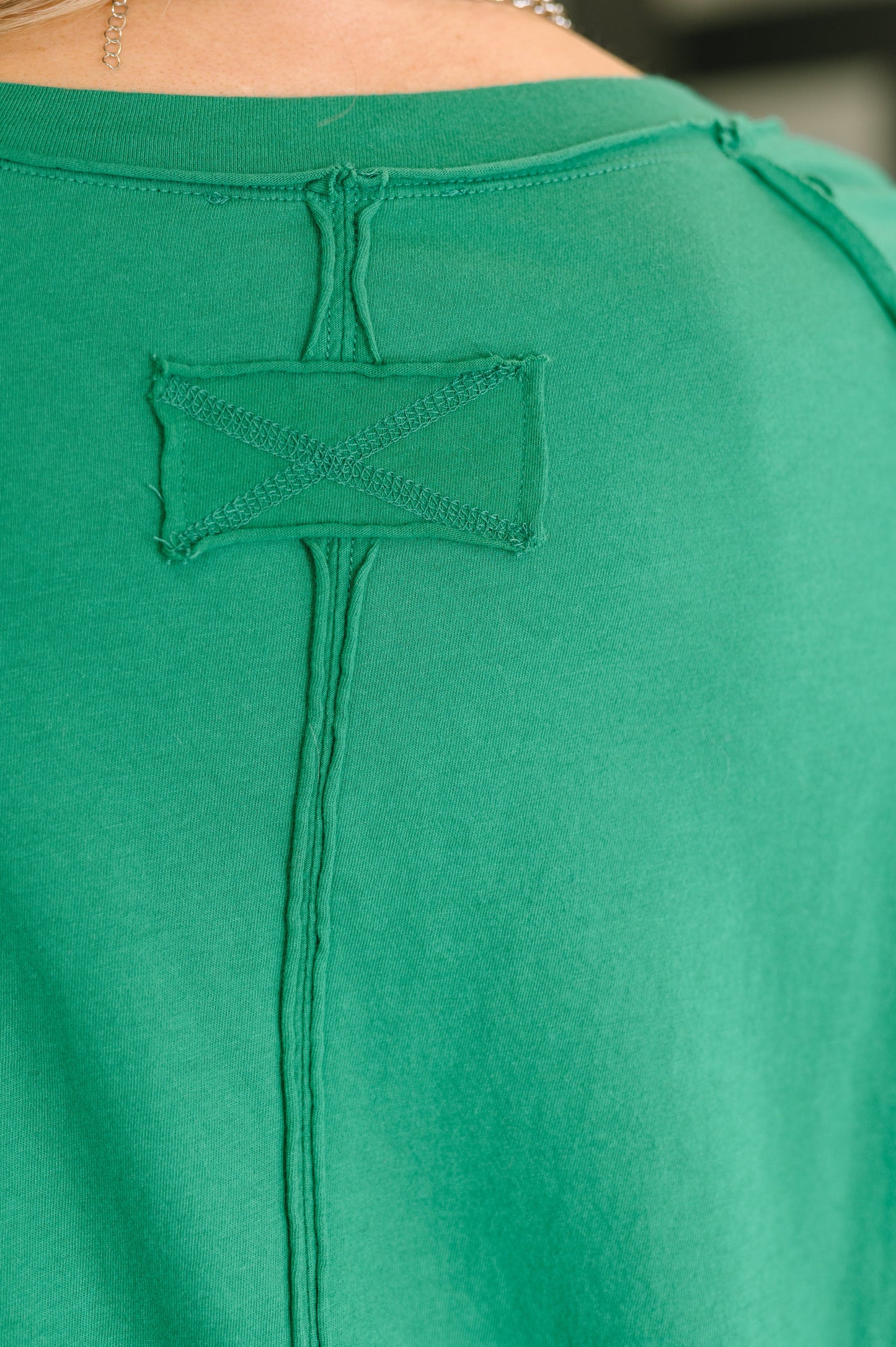 Zenana Top in Kelly Green