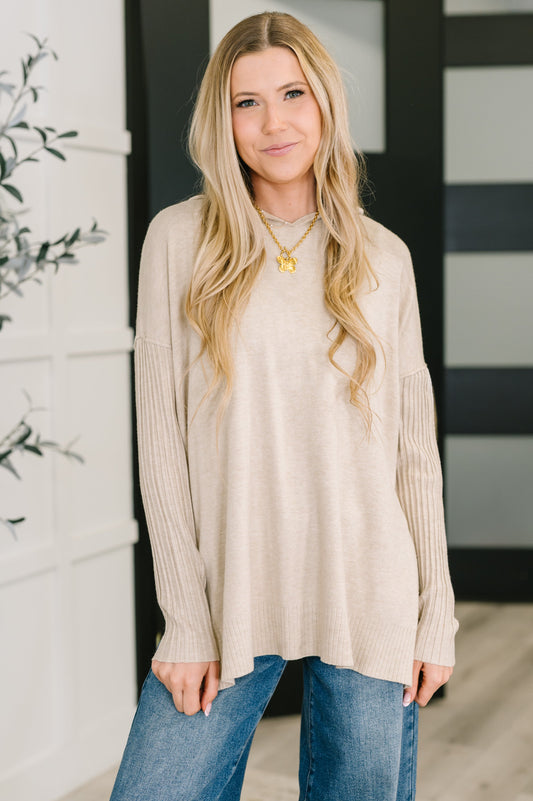 Zenana Hooded Long Sleeve in Beige