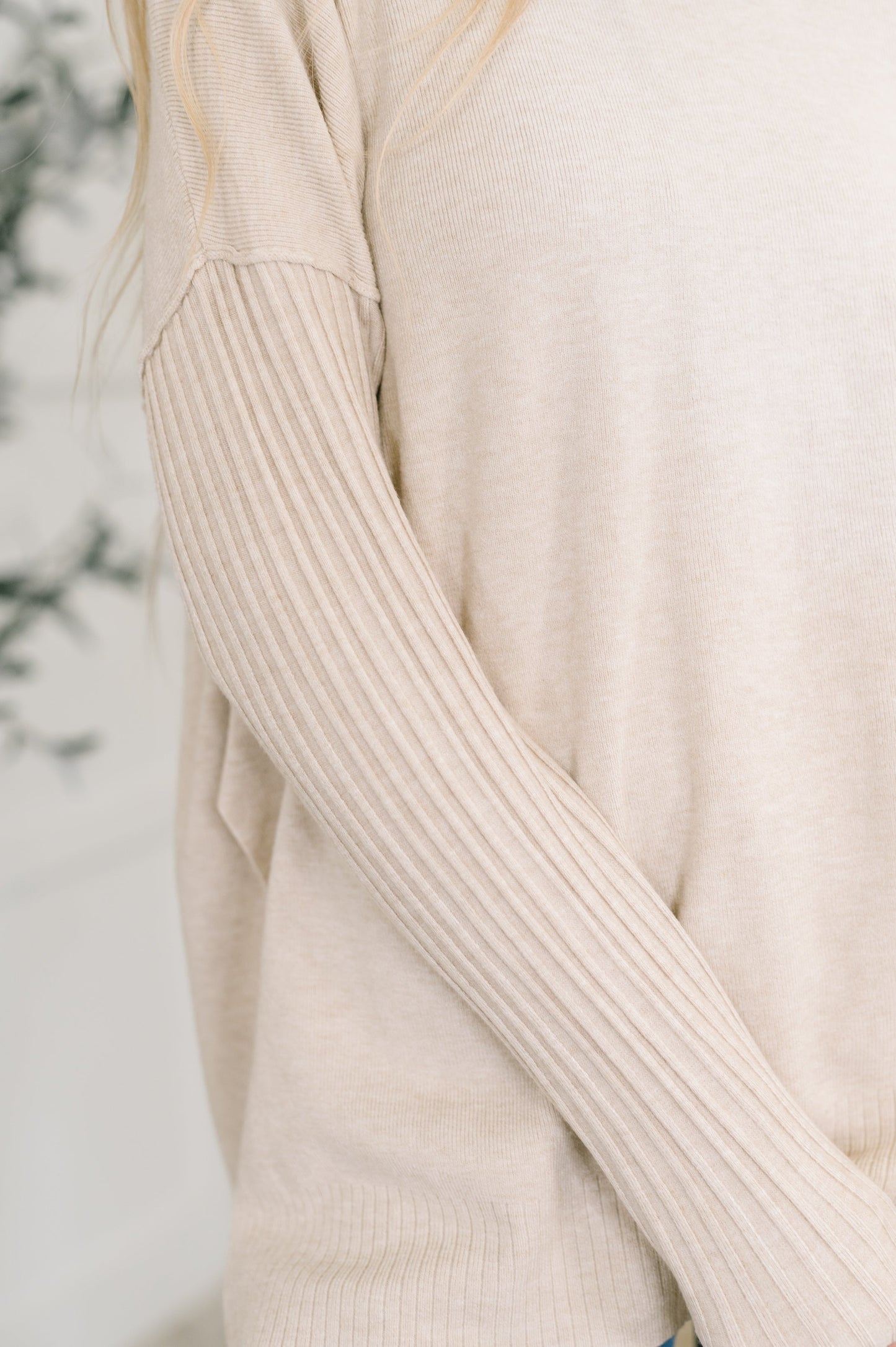Zenana Hooded Long Sleeve in Beige