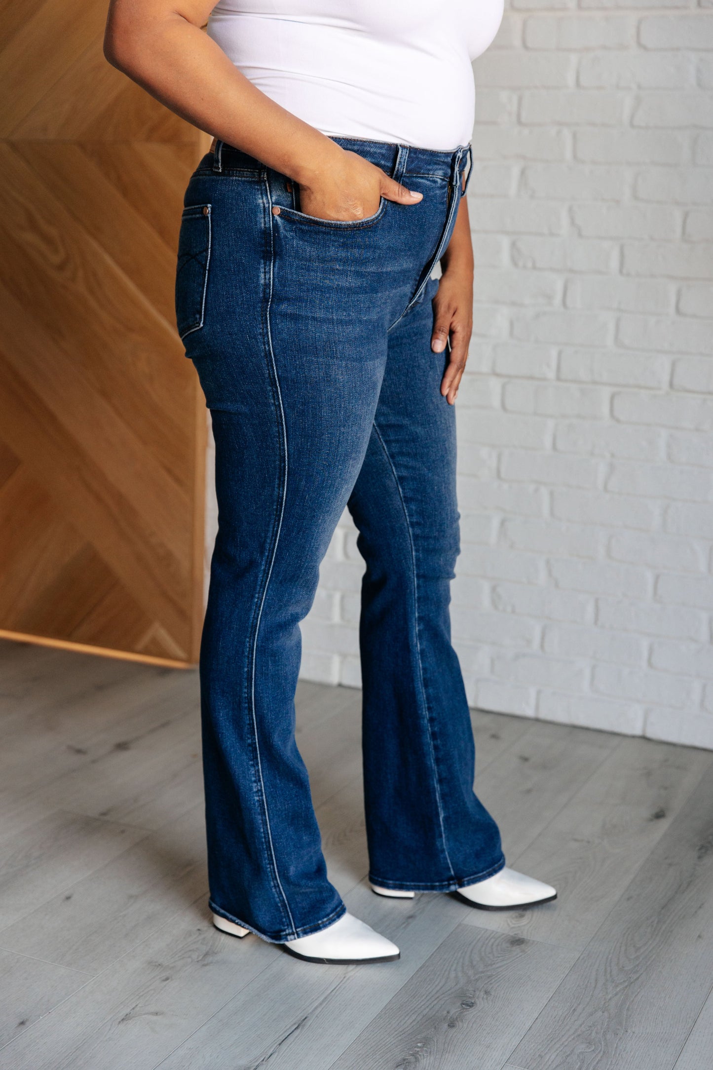 Judy Blue High Rise Control Top Bootcut Jeans (Regular Inseam)