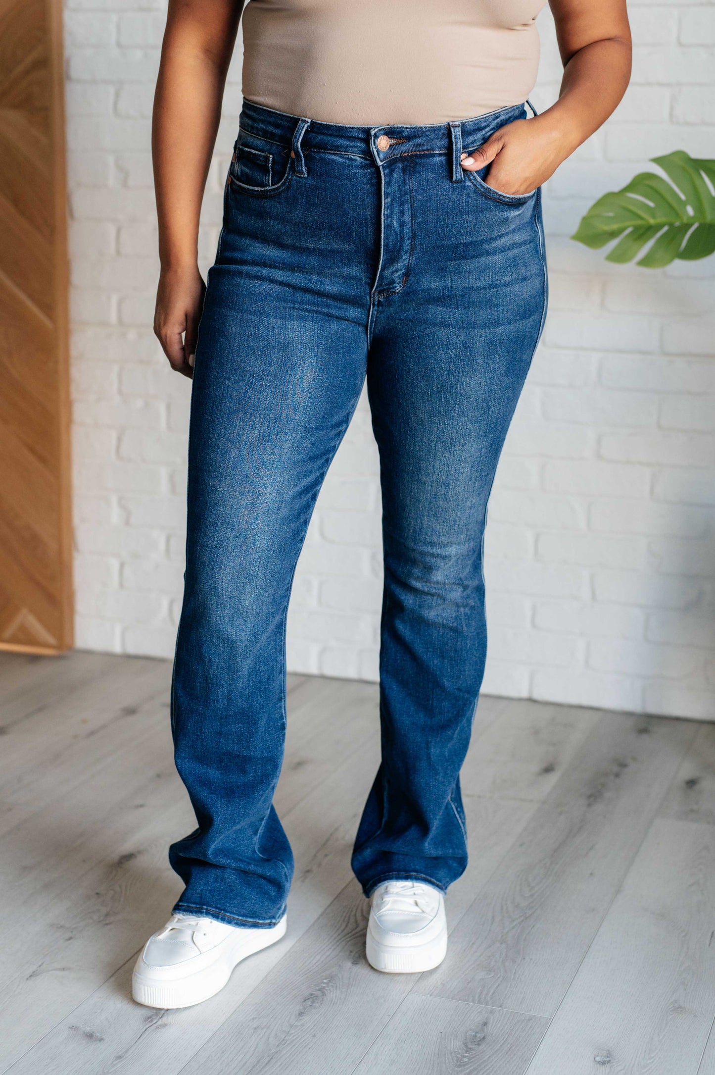 Judy Blue High Rise Control Top Bootcut Jeans (Regular Inseam)