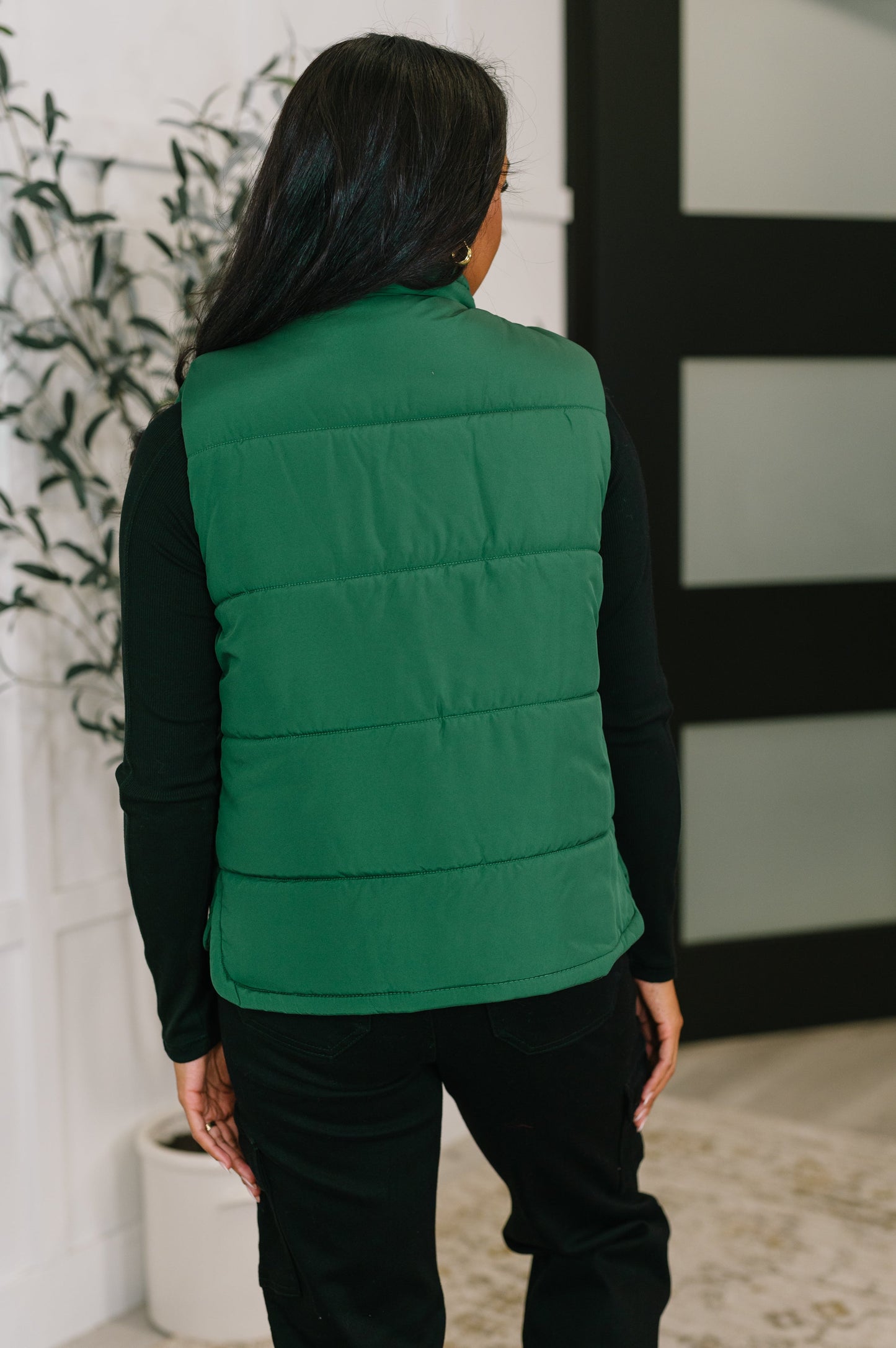 Zenana Puffer Vest in Hunter Green