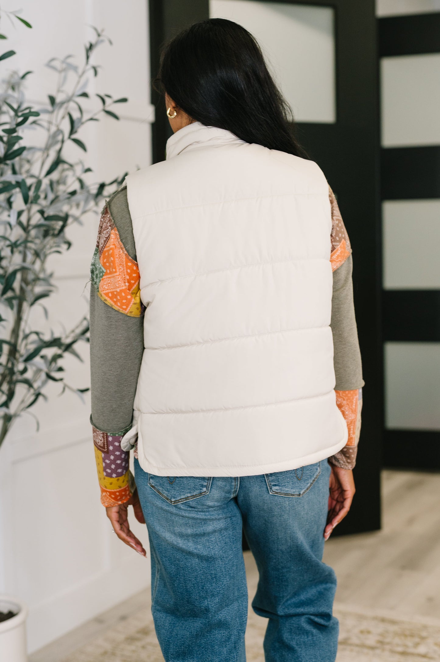 Zenana Puffer Vest in Sand Beige