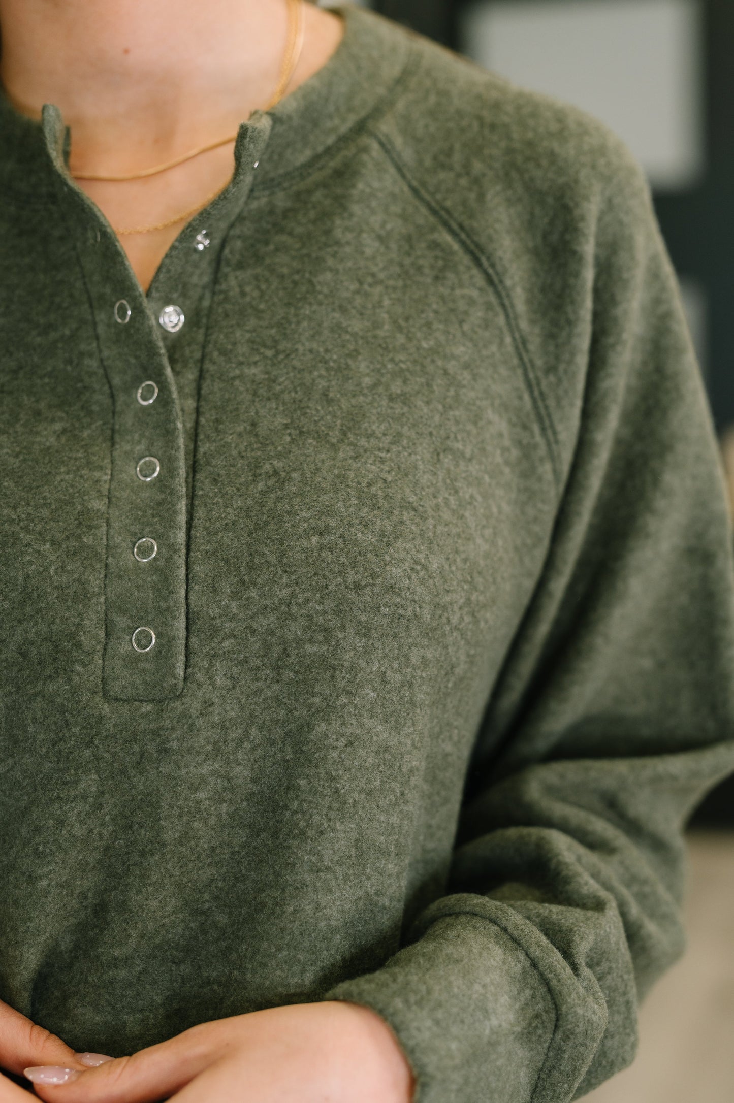 Zenana Scooped Hi-Low Long Pullover in Olive