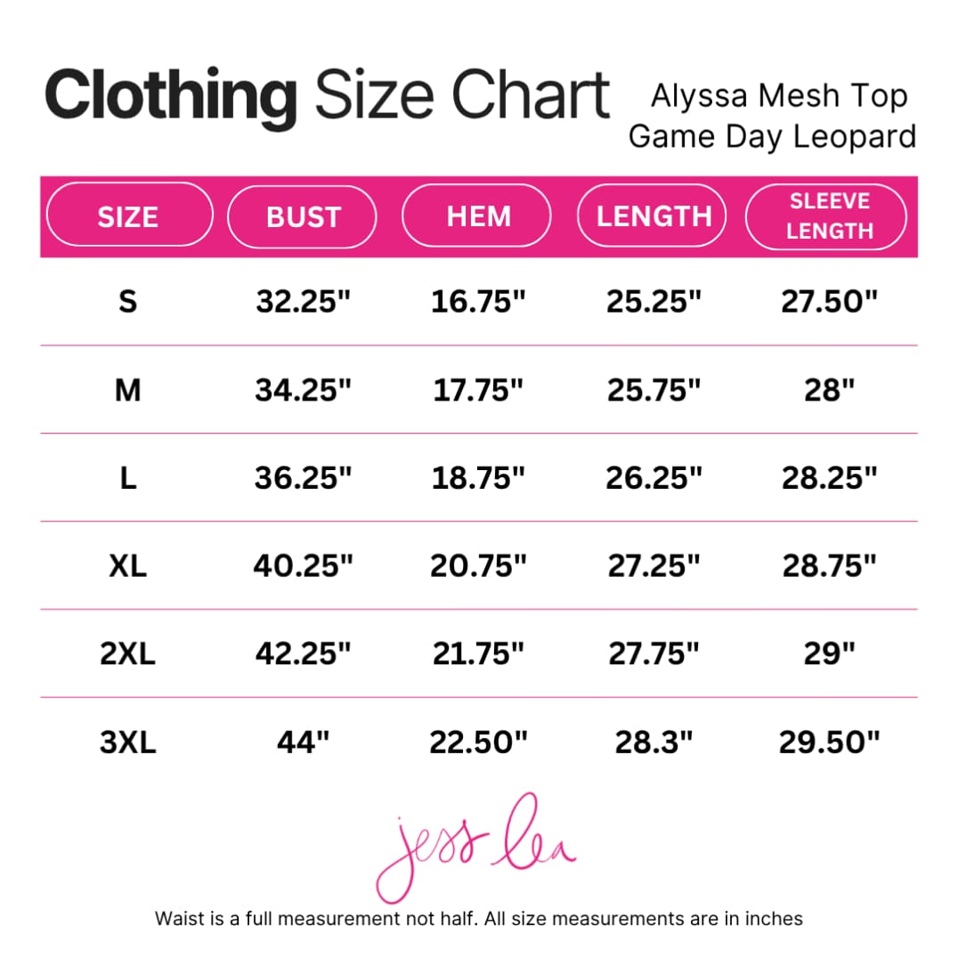 Alyssa Mesh Top- Game Day Leopard