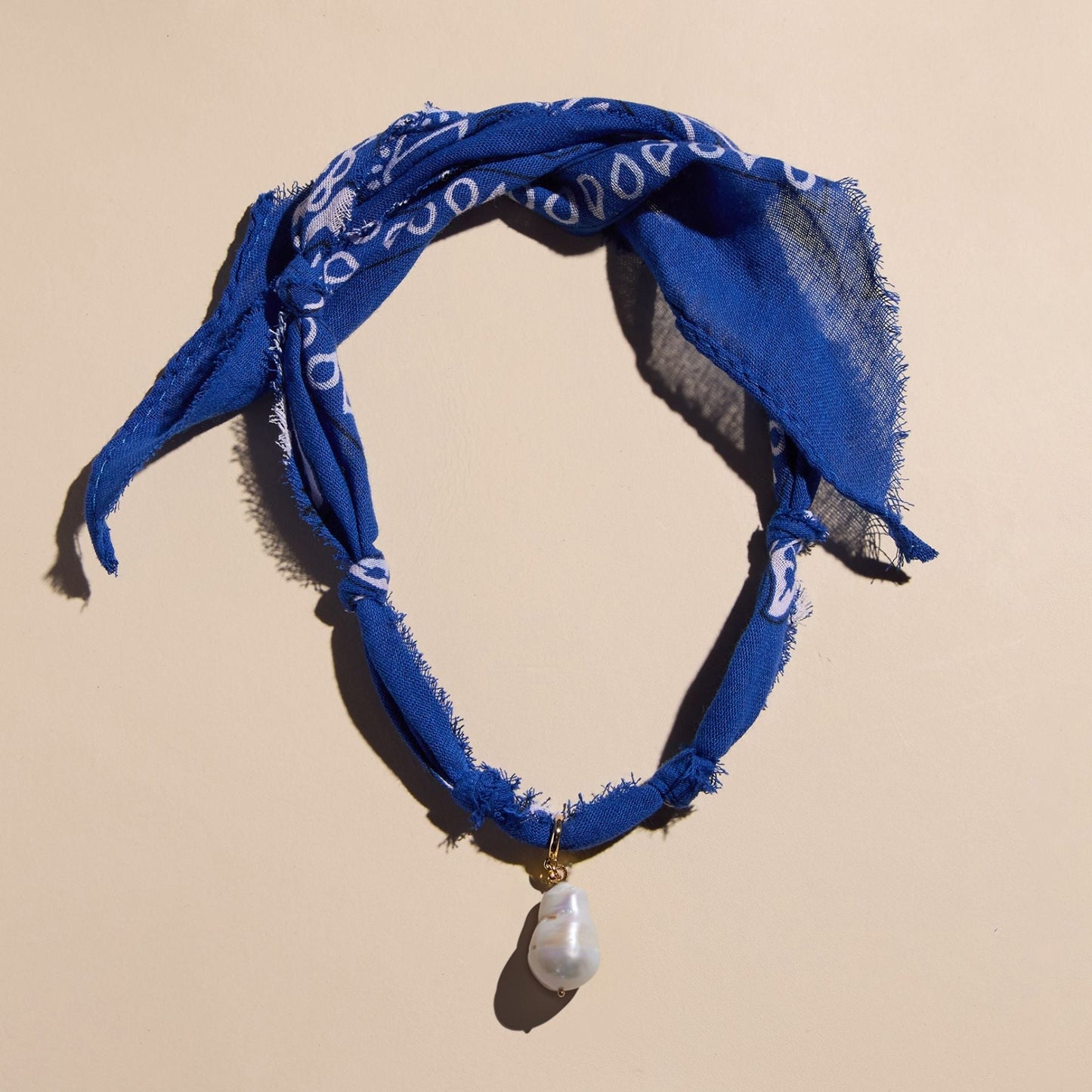 Blue Bandana Necklace