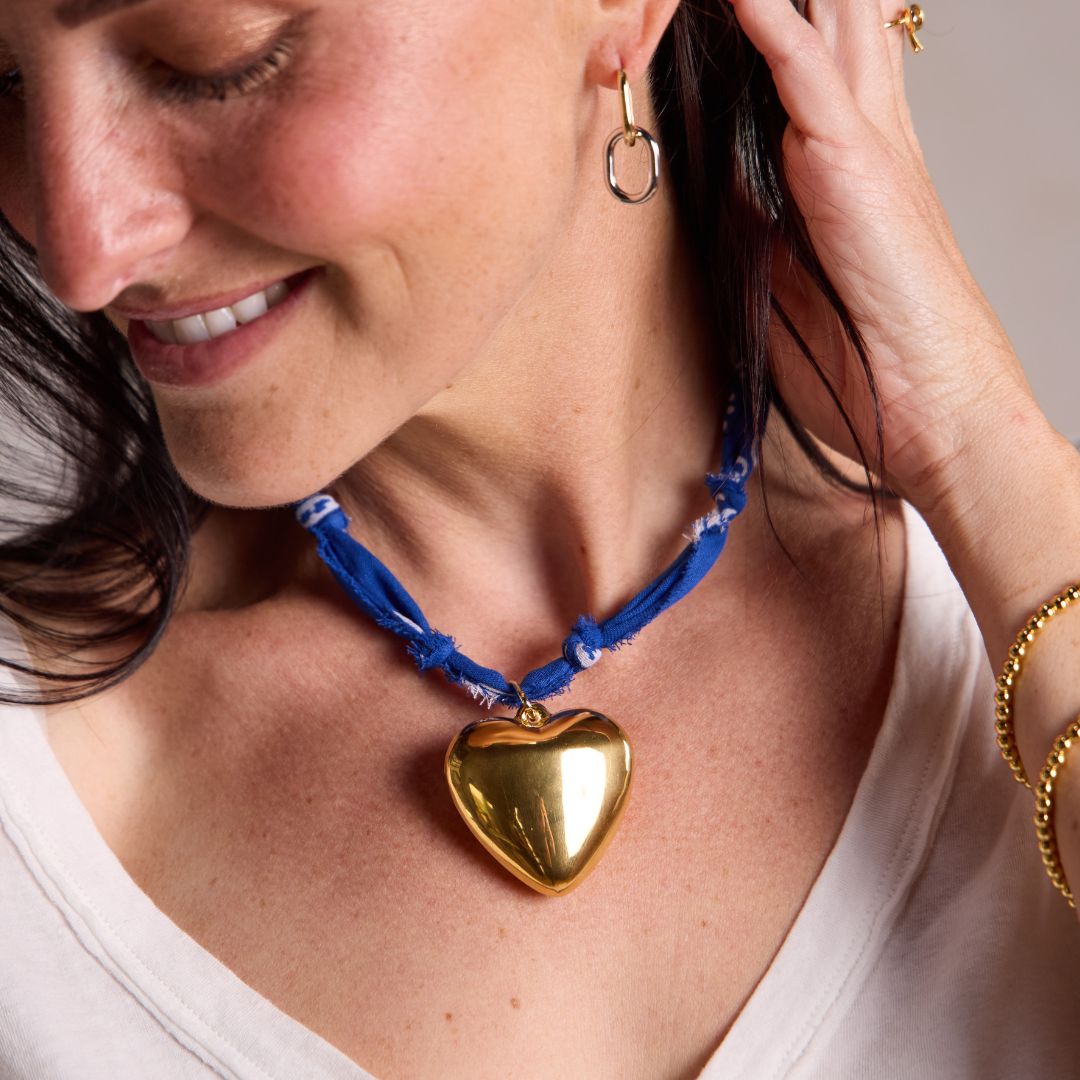 Blue Bandana Necklace