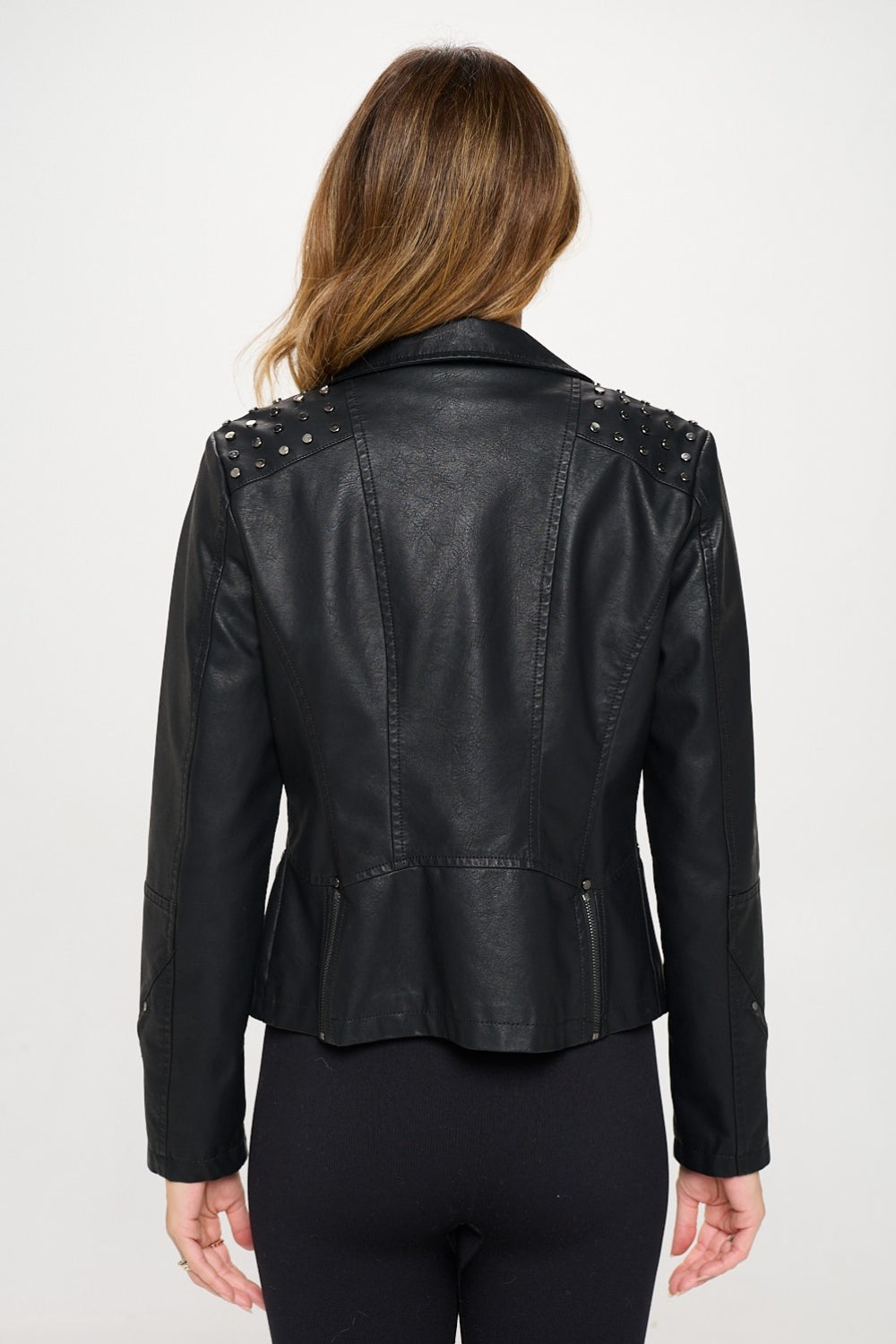 Black Classic Moto Faux Leather Jacket