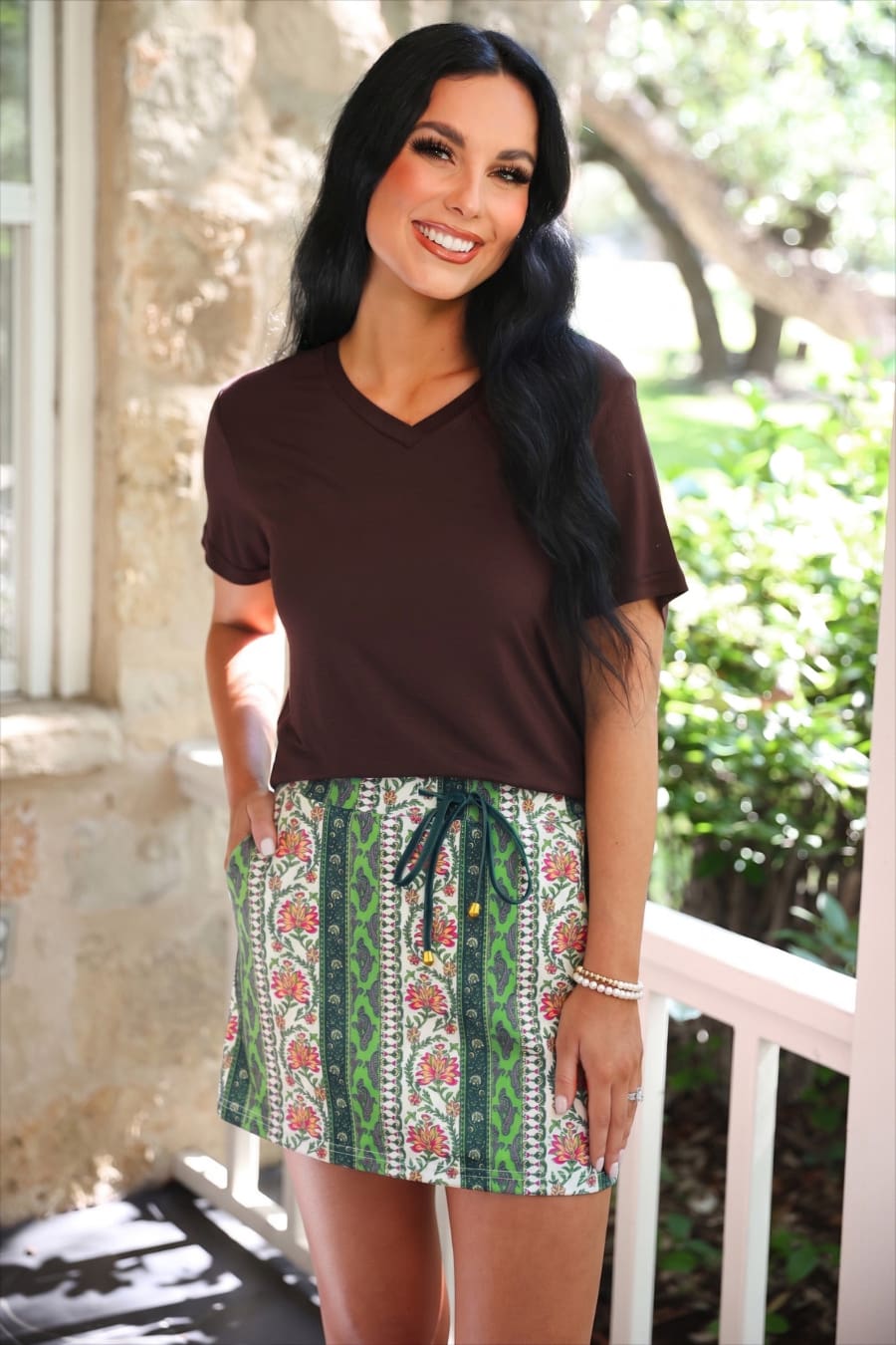 Jess Lea Basic Tee- Chocolate