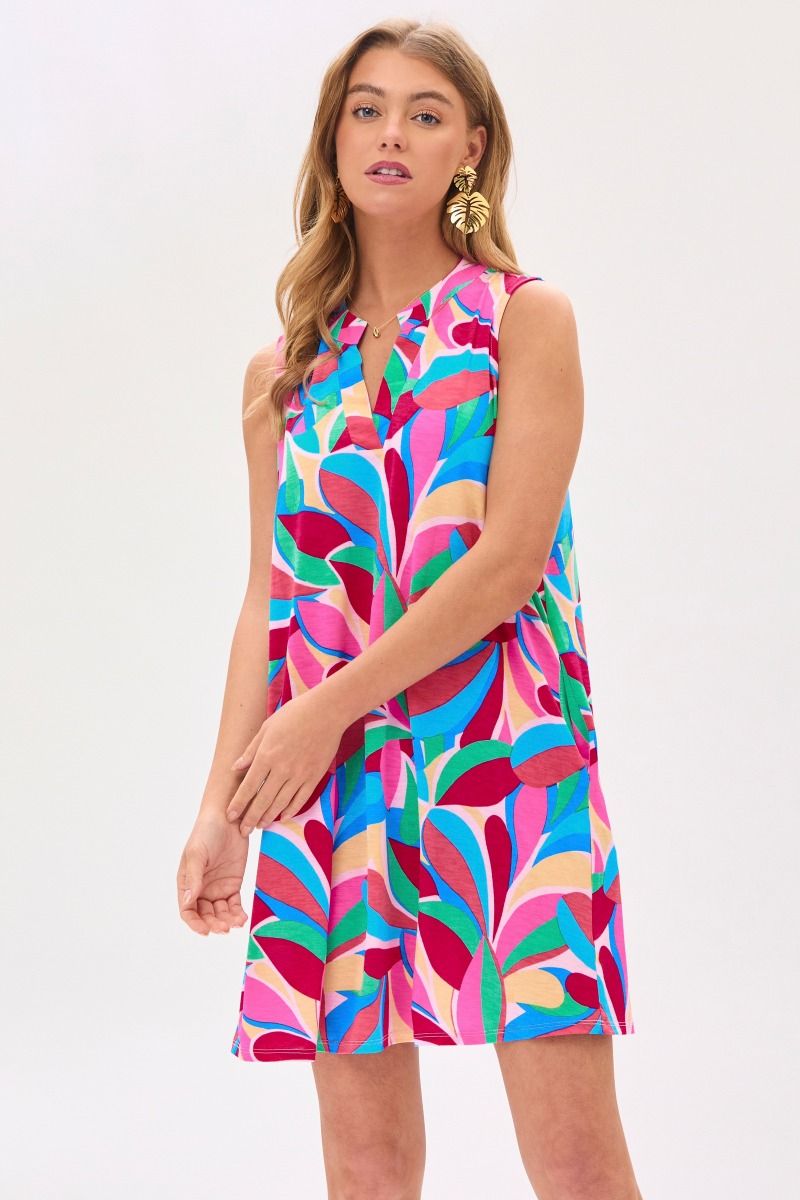 Lizzy Tank Dress in RoyalMulti