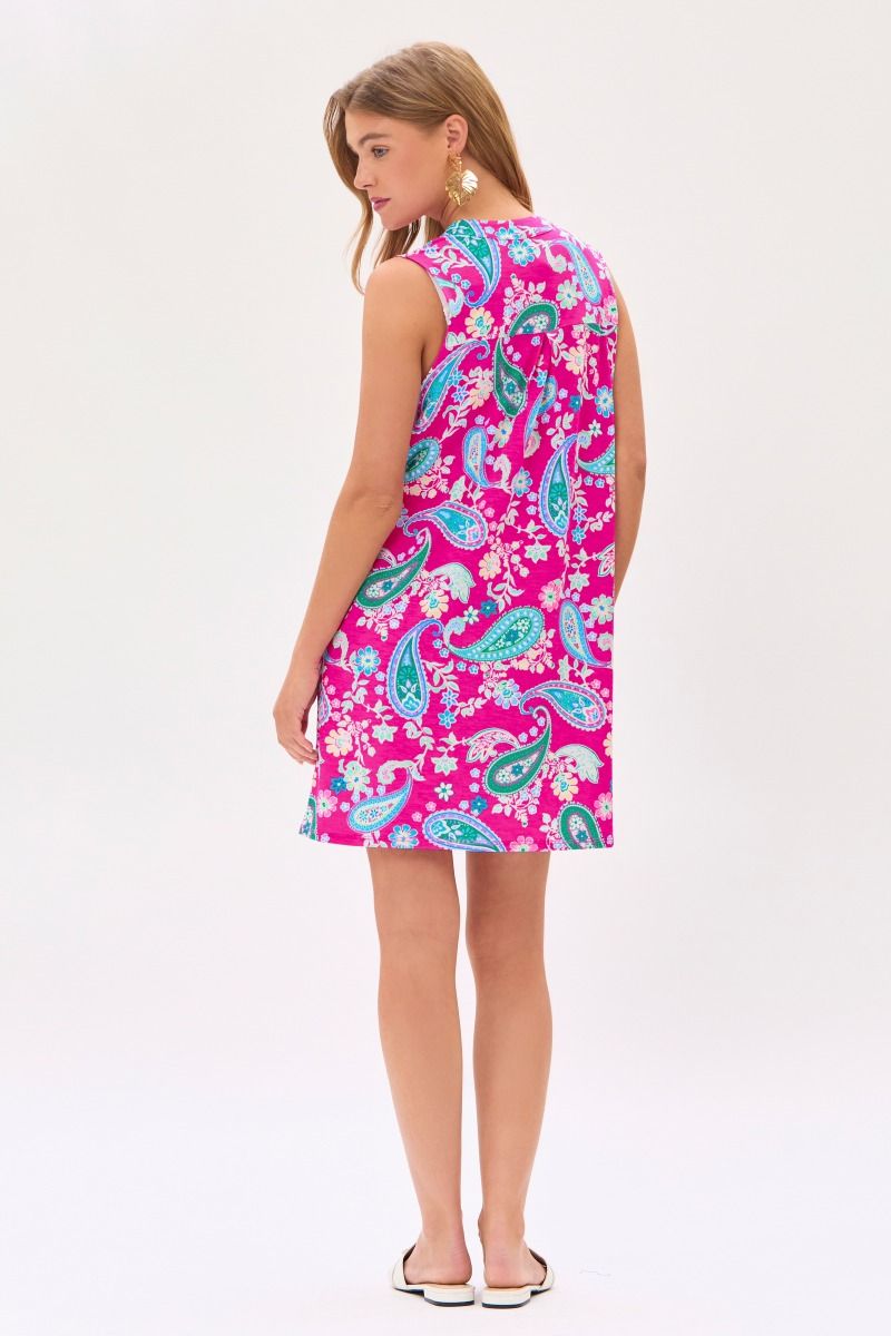 Lizzy Tank Dress in Hot Pink